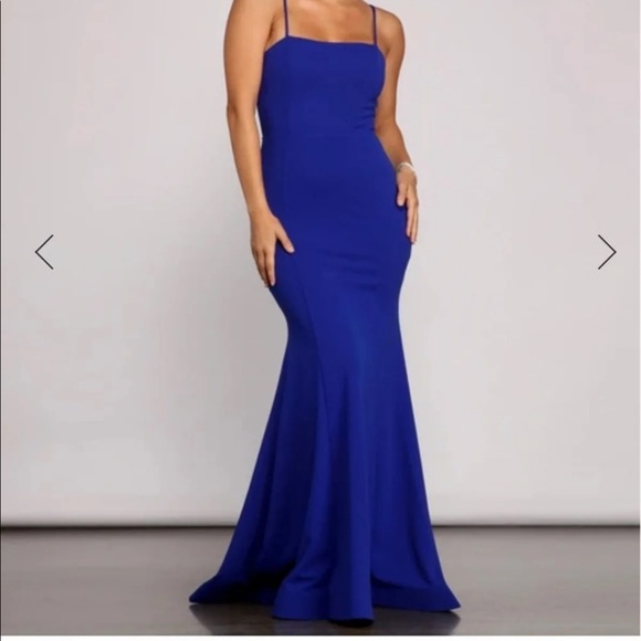 LEIGHTON FORMAL LACE-UP CREPE DRESS SZ 3 - Picture 2 of 6